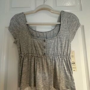 Heather Gray Women's Blouse New With Tags never worn
